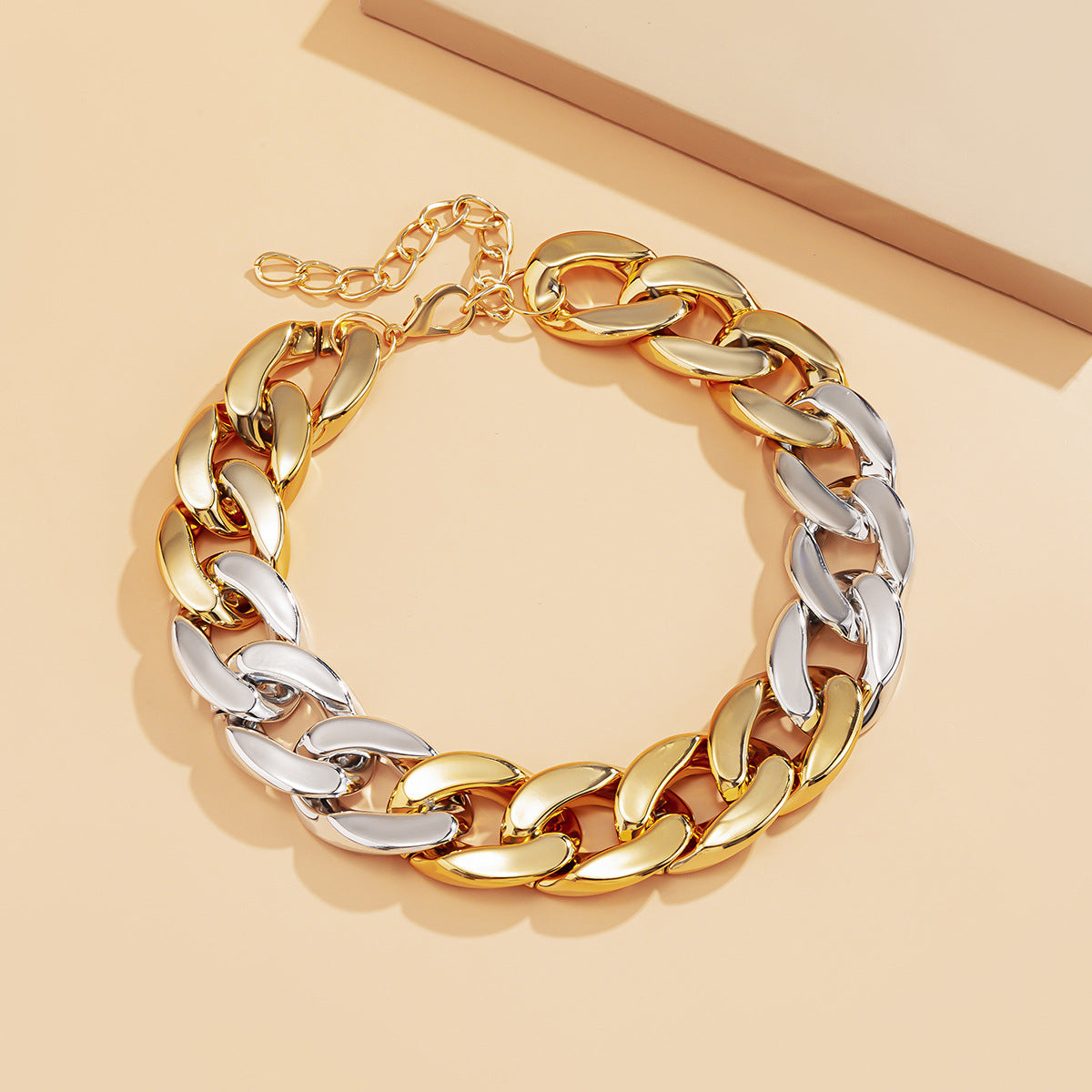 Wholesale Jewelry Aluminum Trendy Stitching Simple Necklace
